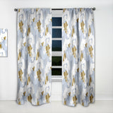 Orchid blossom color pattern' Mid-Century Modern Curtain 1 Panel