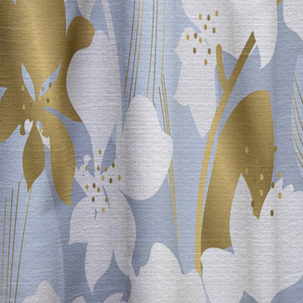 Orchid blossom color pattern - Mid-Century Modern Curtain - 1 Panel