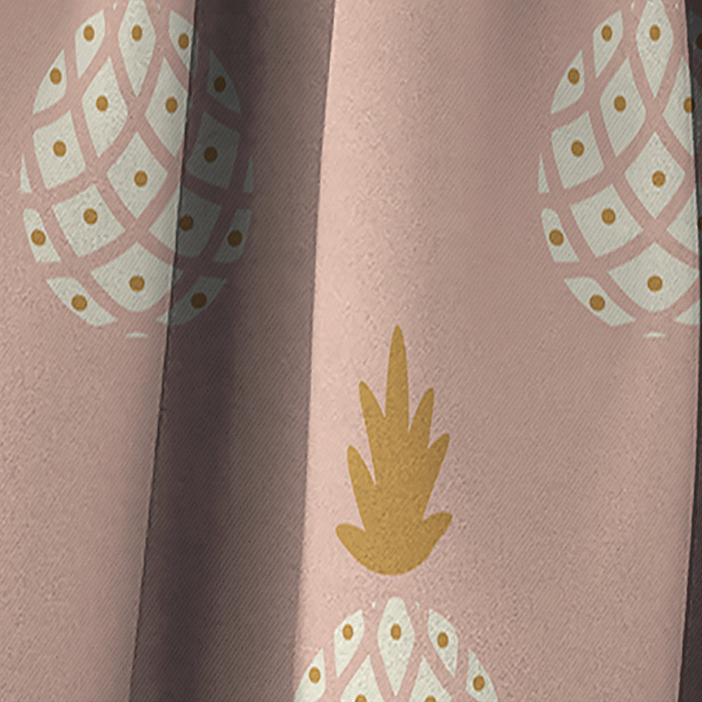 Pineapple Summer Bliss VII - Mid-Century Modern Curtain - 1 Panel
