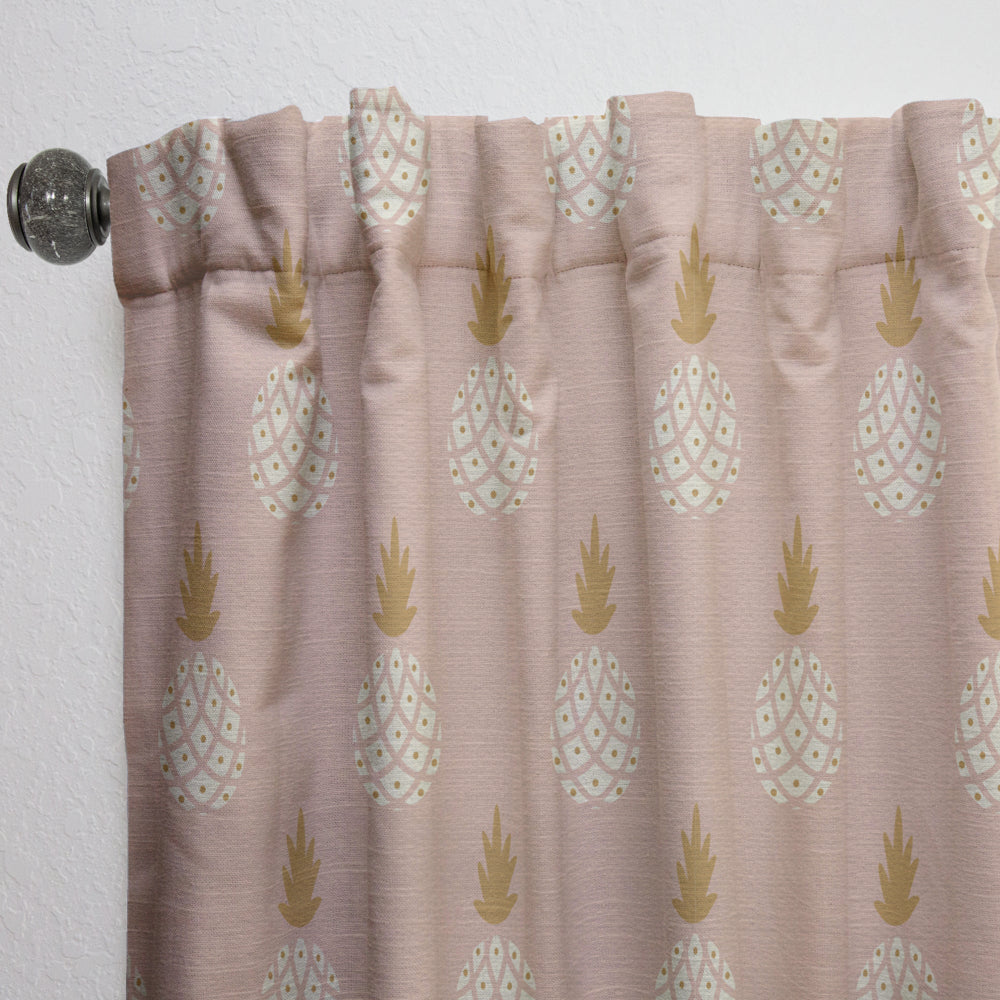 Pineapple Summer Bliss VII - Mid-Century Modern Curtain - 1 Panel
