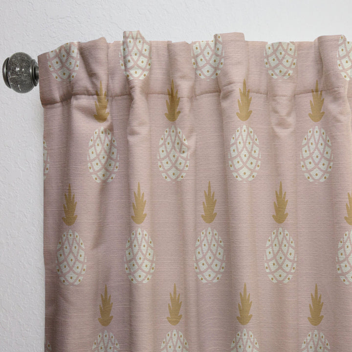 Pineapple Summer Bliss VII - Mid-Century Modern Curtain - 1 Panel
