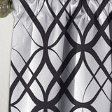Monochrome Geometric Pattern III - Mid-Century Modern Curtain - 1 Panel