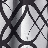 Monochrome Geometric Pattern III - Mid-Century Modern Curtain - 1 Panel