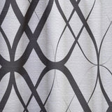 Monochrome Geometric Pattern III - Mid-Century Modern Curtain - 1 Panel