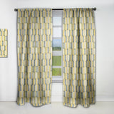 Abstract Retro Geometrical Design II - Mid-Century Modern Curtain - 1 Panel