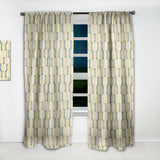 Abstract Retro Geometrical Design II' Mid-Century Modern Curtain 1 Panel Blackout