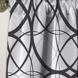 Monochrome Geometric Pattern - Mid-Century Modern Curtain - 1 Panel