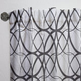 Monochrome Geometric Pattern - Mid-Century Modern Curtain - 1 Panel