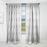Retro Geometrical Abstract Minimal Pattern III' Mid-Century Modern Curtain 1 Panel