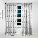 Retro Geometrical Abstract Minimal Pattern III' Mid-Century Modern Curtain 1 Panel