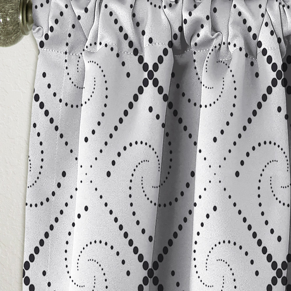 Retro Geometrical Abstract Minimal Pattern III - Mid-Century Modern Curtain - 1 Panel