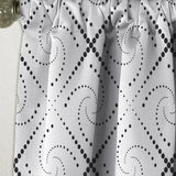 Retro Geometrical Abstract Minimal Pattern III' Mid-Century Modern Curtain 1 Panel