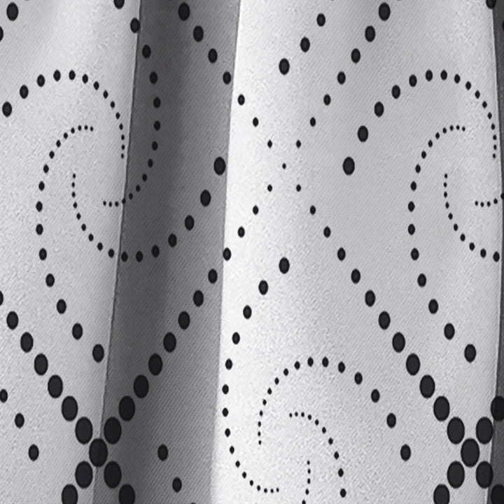 Retro Geometrical Abstract Minimal Pattern III - Mid-Century Modern Curtain - 1 Panel