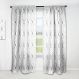 Retro Geometrical Abstract Minimal Pattern III' Mid-Century Modern Curtain 1 Panel