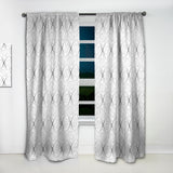 Retro Geometrical Abstract Minimal Pattern III' Mid-Century Modern Curtain 1 Panel