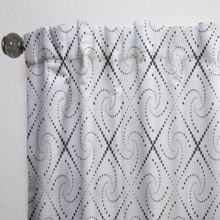 Retro Geometrical Abstract Minimal Pattern III - Mid-Century Modern Curtain - 1 Panel