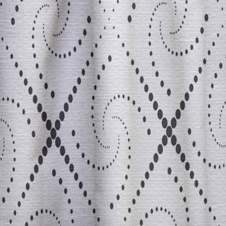Retro Geometrical Abstract Minimal Pattern III - Mid-Century Modern Curtain - 1 Panel
