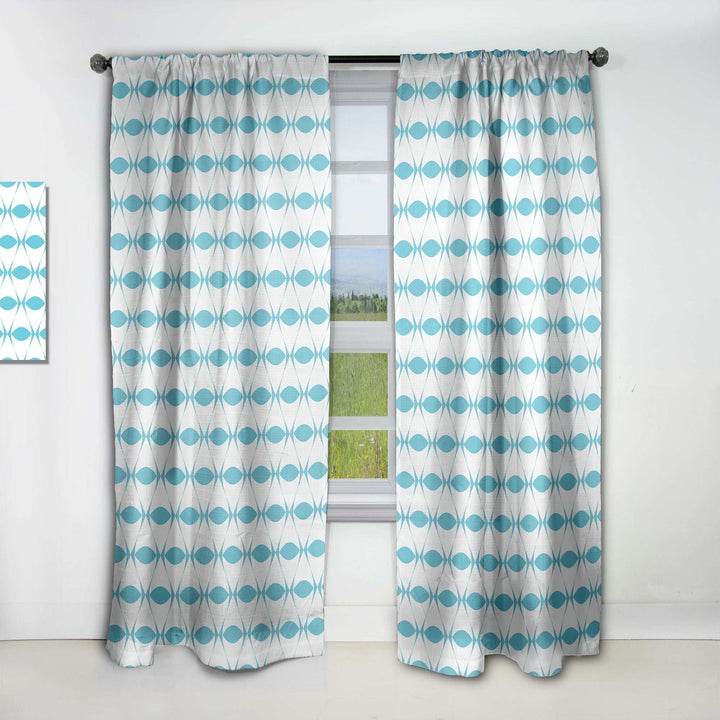 Abstract Retro Geometrical Design III - Mid-Century Modern Curtain - 1 Panel