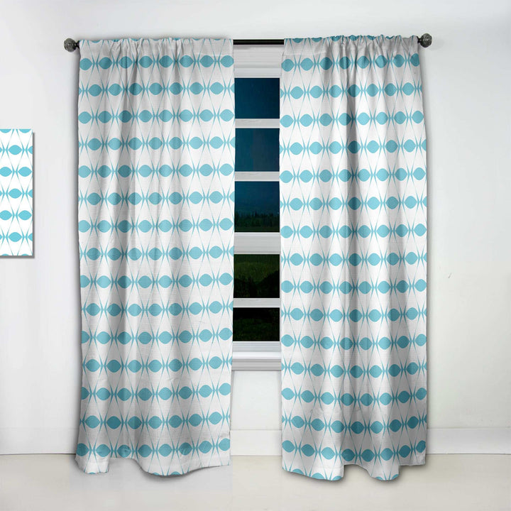 Abstract Retro Geometrical Design III - Mid-Century Modern Curtain - 1 Panel