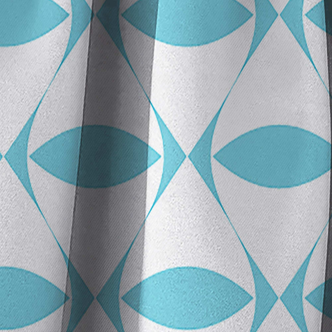 Abstract Retro Geometrical Design III - Mid-Century Modern Curtain - 1 Panel