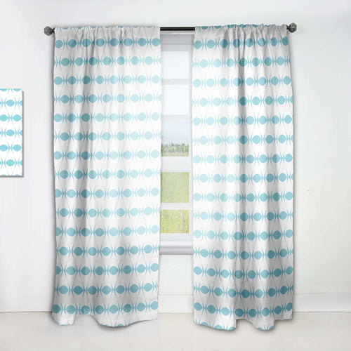 Abstract Retro Geometrical Design III - Mid-Century Modern Curtain - 1 Panel
