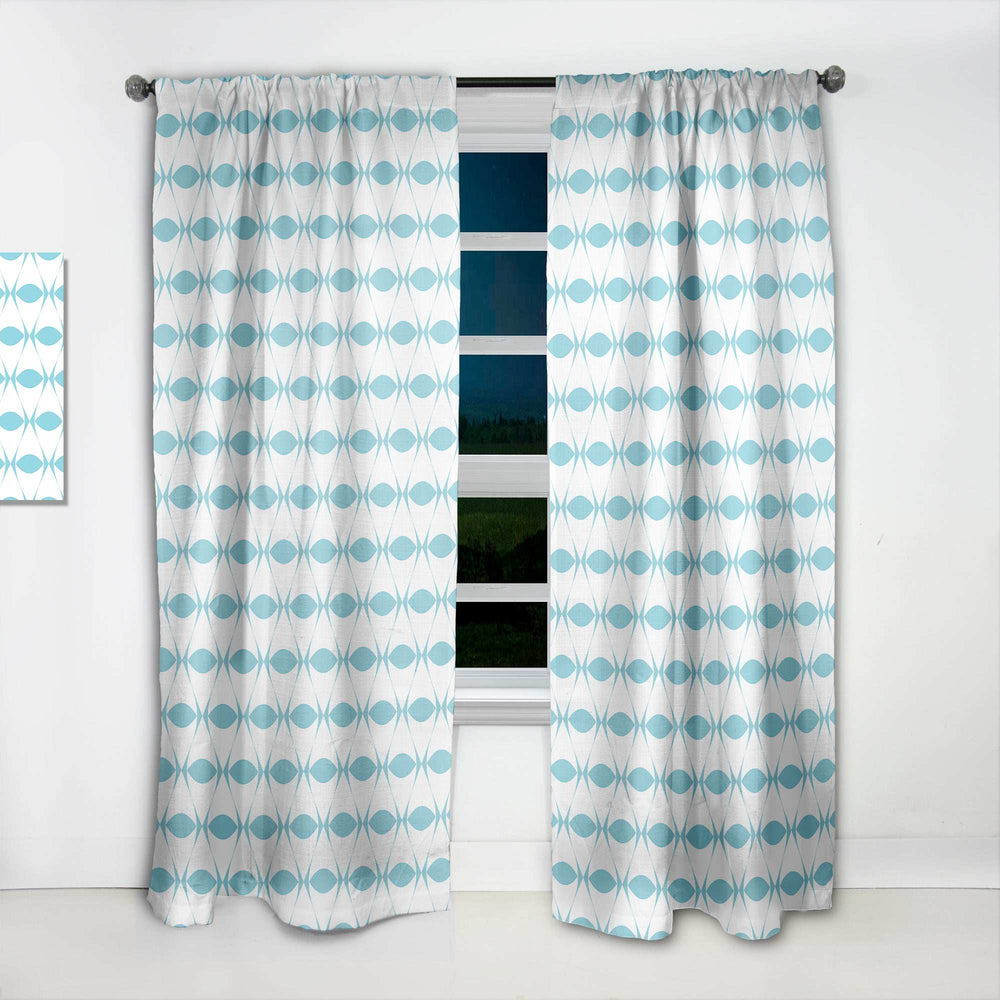 Abstract Retro Geometrical Design III' Mid-Century Modern Curtain 1 Panel Blackout