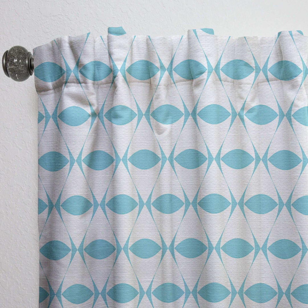 Abstract Retro Geometrical Design III - Mid-Century Modern Curtain - 1 Panel