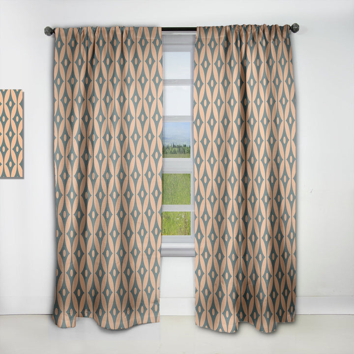 Retro Pattern Abstract Design IV - Mid-Century Modern Curtain - 1 Panel