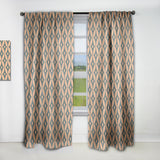 Retro Pattern Abstract Design IV - Mid-Century Modern Curtain - 1 Panel