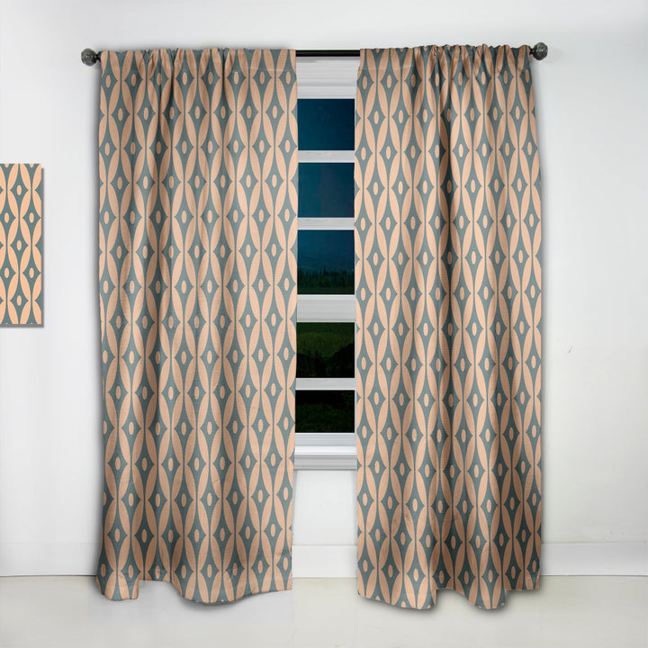 Retro Pattern Abstract Design IV - Mid-Century Modern Curtain - 1 Panel