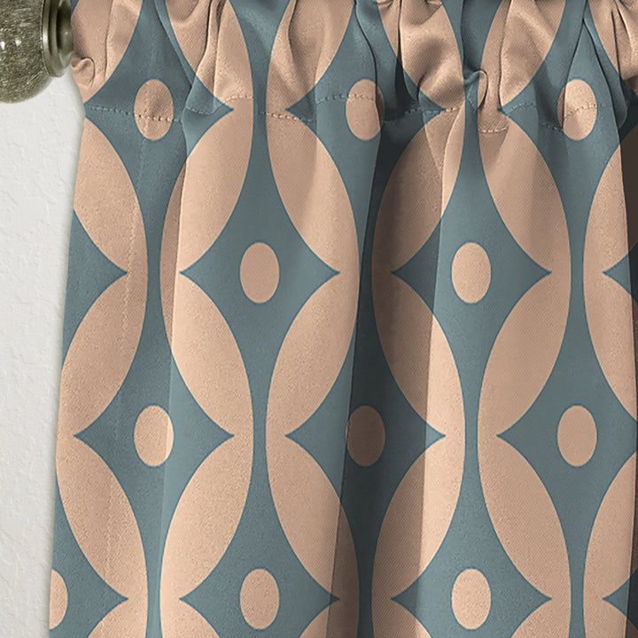 Retro Pattern Abstract Design IV - Mid-Century Modern Curtain - 1 Panel