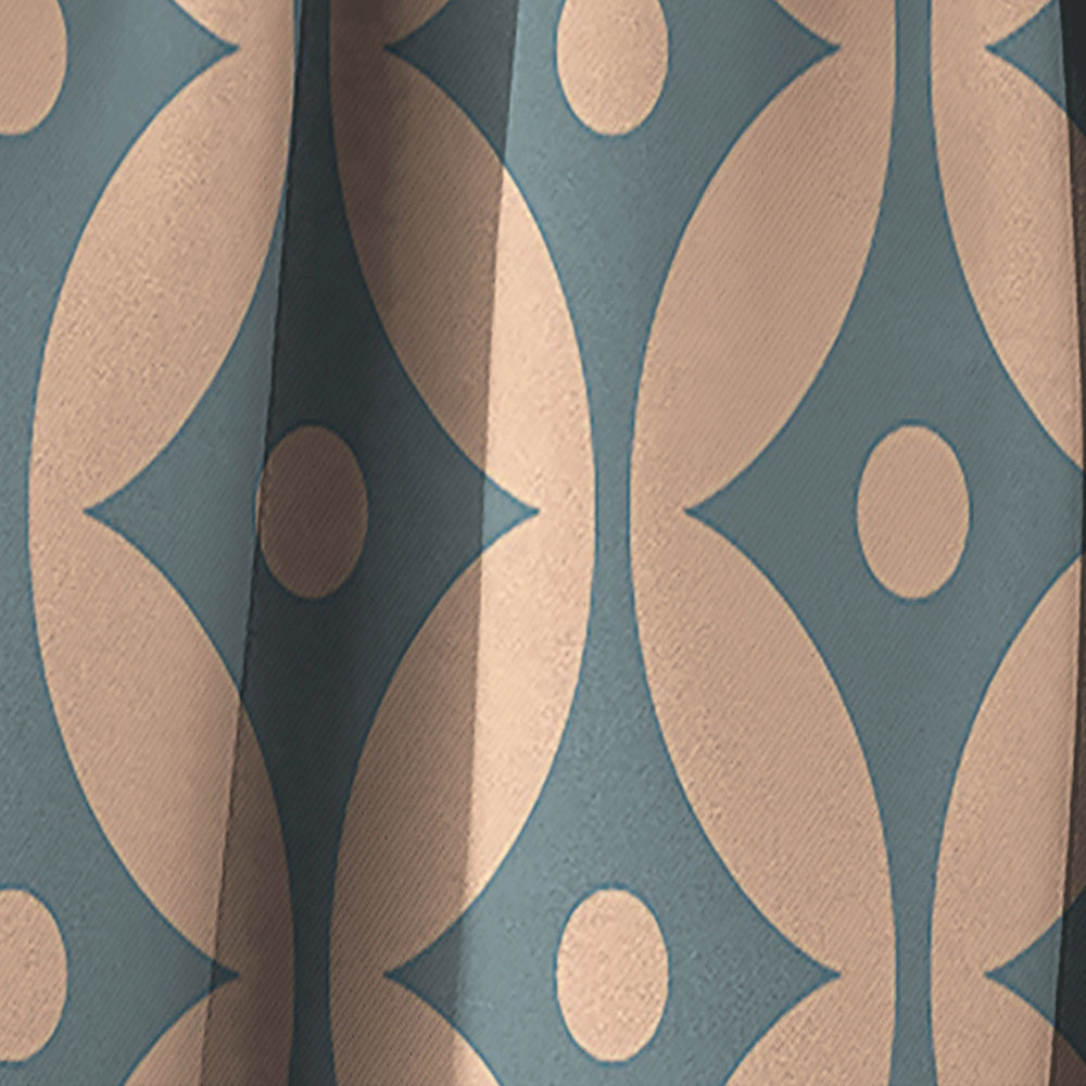 Retro Pattern Abstract Design IV - Mid-Century Modern Curtain - 1 Panel