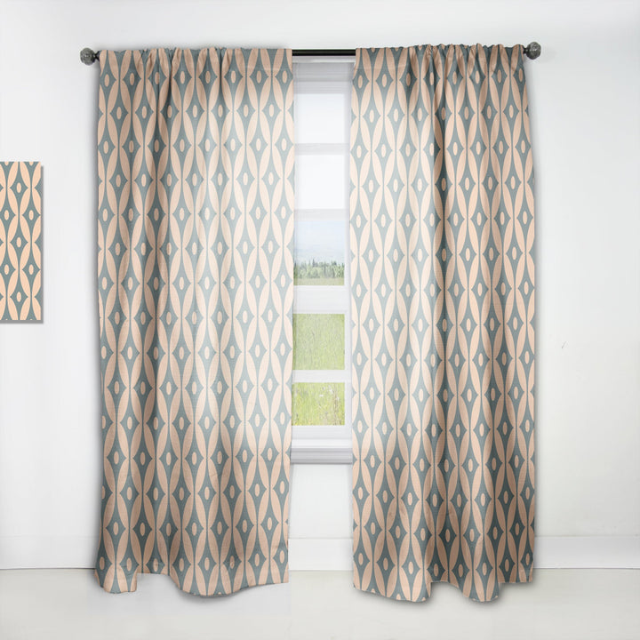 Retro Pattern Abstract Design IV - Mid-Century Modern Curtain - 1 Panel