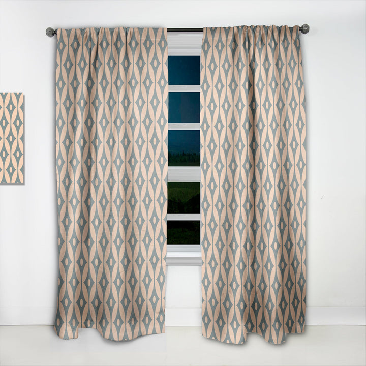Retro Pattern Abstract Design IV - Mid-Century Modern Curtain - 1 Panel