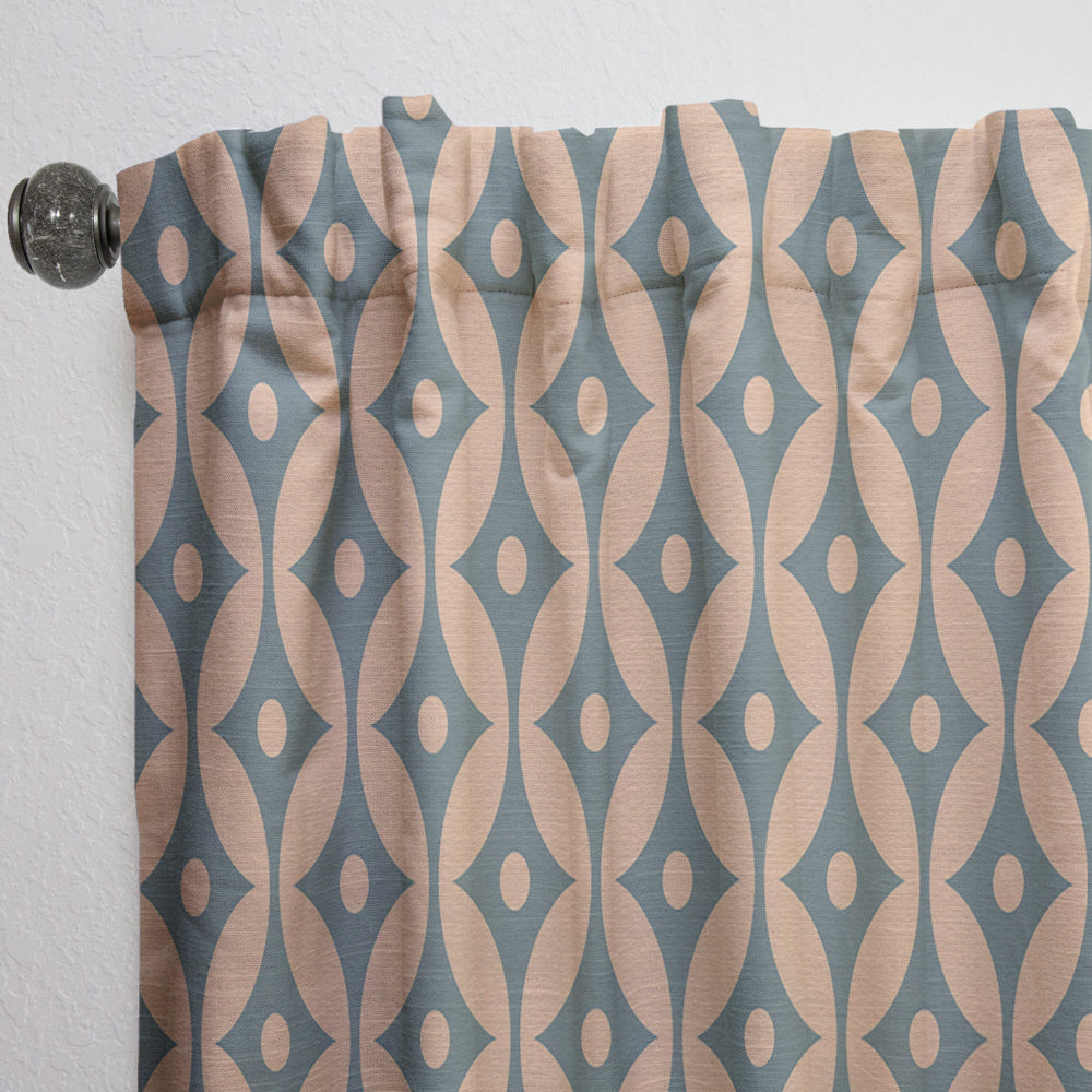 Retro Pattern Abstract Design IV - Mid-Century Modern Curtain - 1 Panel
