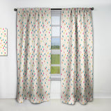 Abstract Triangular Retro Pattern I - Mid-Century Modern Curtain - 1 Panel