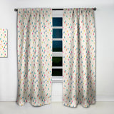Abstract Triangular Retro Pattern I - Mid-Century Modern Curtain - 1 Panel
