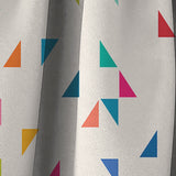 Abstract Triangular Retro Pattern I - Mid-Century Modern Curtain - 1 Panel