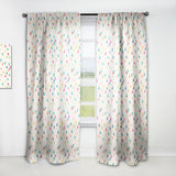 Abstract Triangular Retro Pattern I' Mid-Century Modern Curtain 1 Panel Sheer