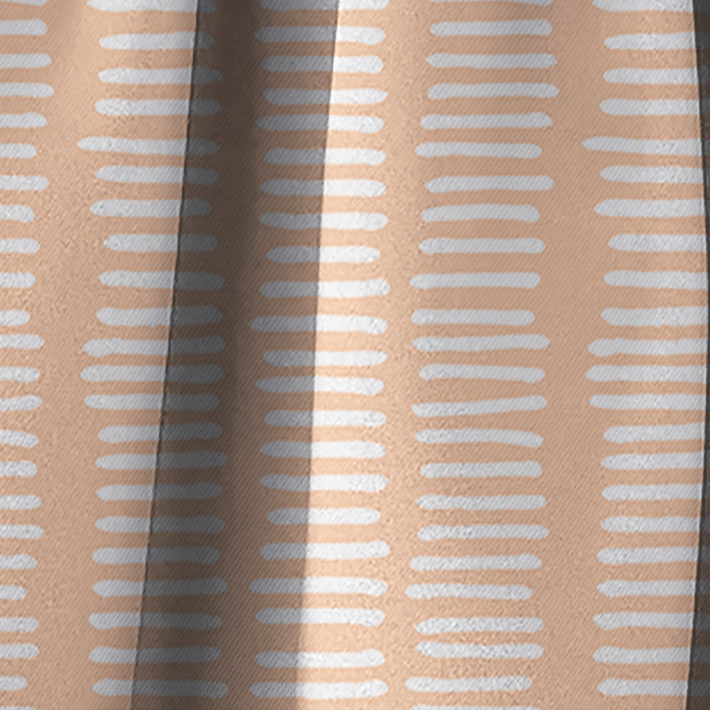 Retro Abstract Lines Pattern - Mid-Century Modern Curtain - 1 Panel