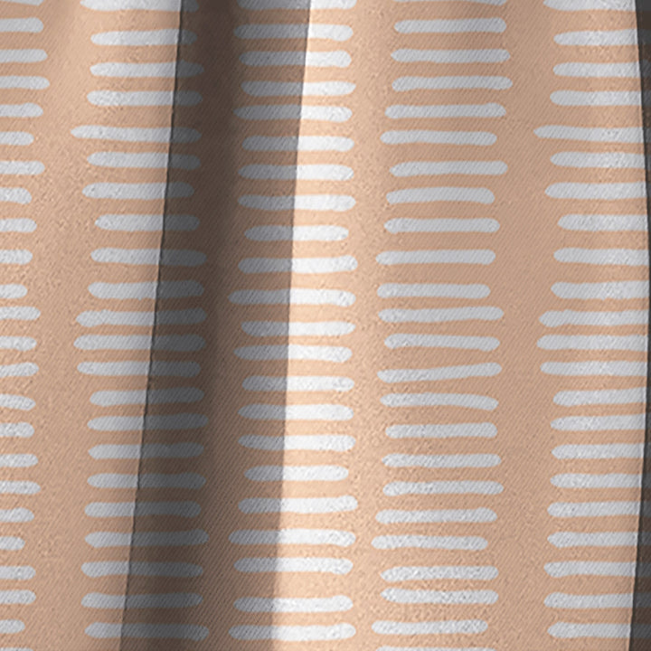 Retro Abstract Lines Pattern - Mid-Century Modern Curtain - 1 Panel