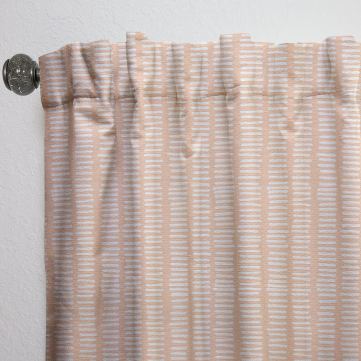 Retro Abstract Lines Pattern - Mid-Century Modern Curtain - 1 Panel