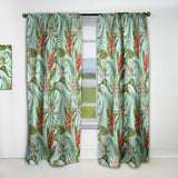 Tropical Foliage II - Mid-Century Modern Curtain - 1 Panel