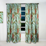 Tropical Foliage II - Mid-Century Modern Curtain - 1 Panel