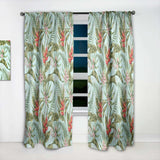 Tropical Foliage II - Mid-Century Modern Curtain - 1 Panel