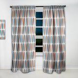 Retro Abstract Drops V - Mid-Century Modern Curtain - 1 Panel