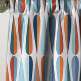 Retro Abstract Drops V - Mid-Century Modern Curtain - 1 Panel