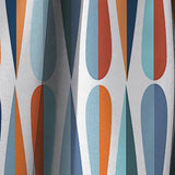 Retro Abstract Drops V - Mid-Century Modern Curtain - 1 Panel