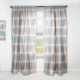 Retro Abstract Drops V - Mid-Century Modern Curtain - 1 Panel