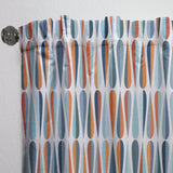 Retro Abstract Drops V - Mid-Century Modern Curtain - 1 Panel